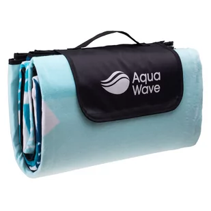 Aquawave, Koc Piknikowy Salva Blanket Blue Wave Print, 200x200 cm - Koce piknikowe - miniaturka - grafika 1