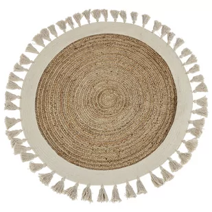 Dywan okrągły z juty ⌀ 120 cm beżowy SAMSUN - Dywany - miniaturka - grafika 1