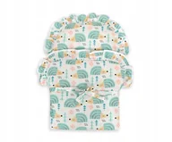 Domki dla lalek - Becik dla lalek otulacz wiązany - jeżyki miętowe - miniaturka - grafika 1