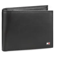 Portfele - Duży Portfel Męski Tommy Hilfiger Eton Cc Flap And Coin Pocket AM0AM00652 Czarny - miniaturka - grafika 1