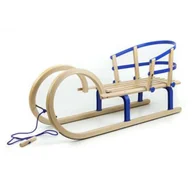 Sanki i ślizgacze - Składane drewniane sanki ślimakowe z siedziskiem - 110 cm - miniaturka - grafika 1