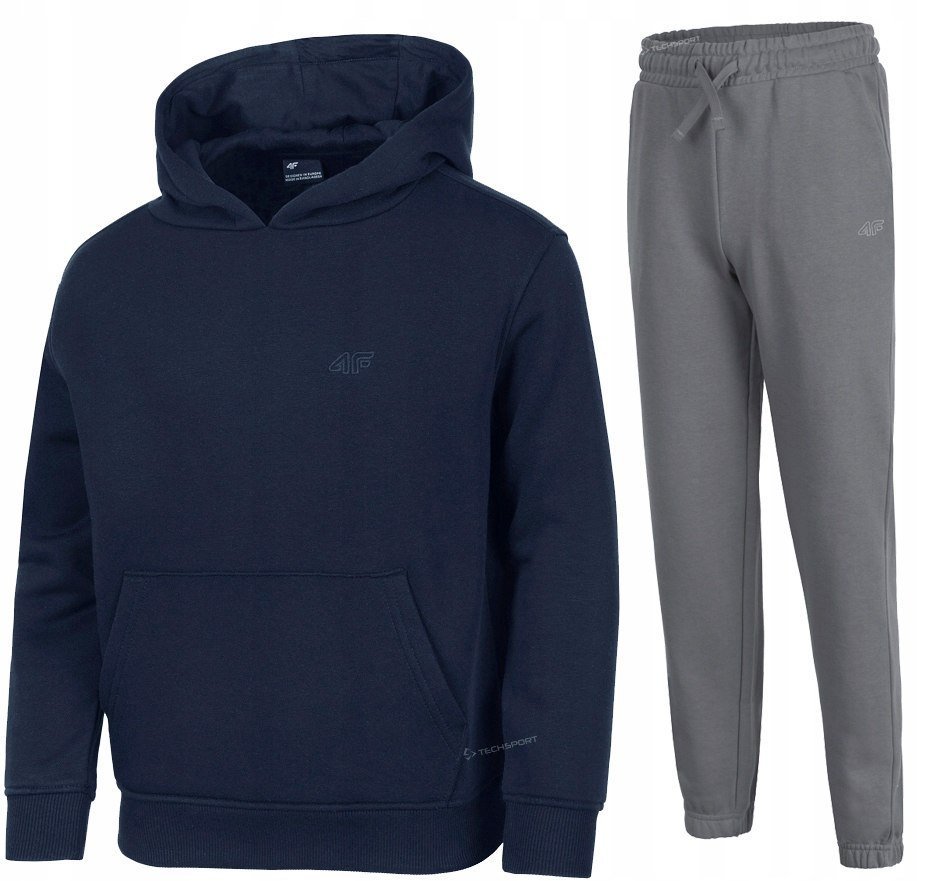 4F OCIEPLANY CHĹOPIÄCY DRES KOMPLET BLUZA KANGURKA SPODNIE / rozm 164