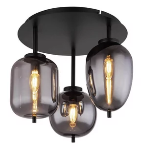 Globo Blacky 15345-3D plafon lampa sufitowa 3x40W E14 dymiony/czarny - Lampy sufitowe - miniaturka - grafika 1