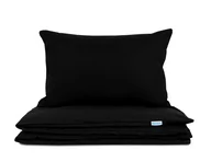 Pościel dla dzieci - Pościel dziecięca 100x160 bawełniana czarna z plecaczkiem - miniaturka - grafika 1