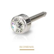 Piercing - Blomdahl - Kolczyk Bezel Crystal 4mm 2szt - miniaturka - grafika 1
