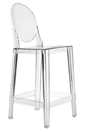 Taborety i hokery - Stołek barowy Viki transparentny - miniaturka - grafika 1
