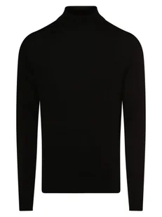 Calvin Klein Męski sweter z wełny merino Mężczyźni Wełna merino czarny jednolity, XXL - Swetry męskie - miniaturka - grafika 1