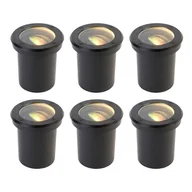 Lampy ogrodowe - QAZQA Zestaw 6 inteligentnych reflektorów zewnętrznych  czarnych  regulowanych  IP65  z diodami LED - Delux - miniaturka - grafika 1