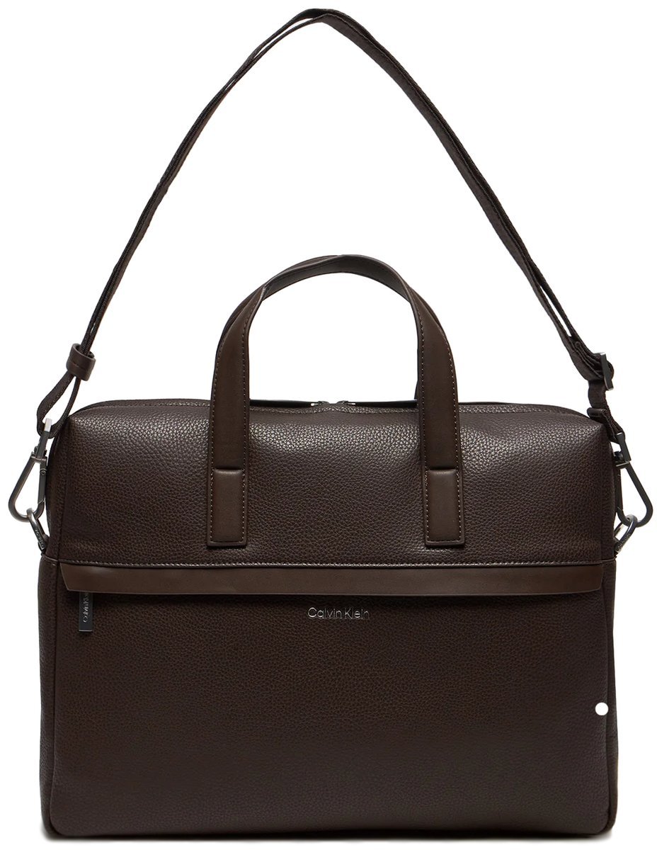 CALVIN KLEIN torba na laptopa teczka aktówka brązowa torba unisex