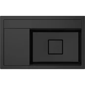 Zlewozmywaki - Kernau Zlewozmywak granitowy KGS R 5080 1B1D P Deep Black - miniaturka - grafika 1