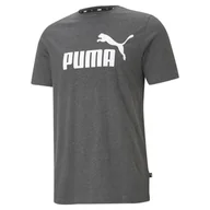 Koszulki sportowe męskie - Koszulka męska Puma ESS Heather Tee szara 586736 01 ROZMIAR L - miniaturka - grafika 1