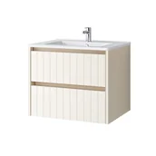 Szafki łazienkowe - Szafka łazienkowa z umywalką Uptrend Melito 60 cm almond mat 002-SU60-02+UP4530-600 - miniaturka - grafika 1