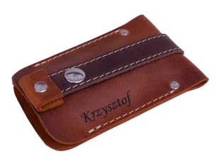 Skórzane etui na klucze kolor rudy brąz - Etui na klucze - miniaturka - grafika 1