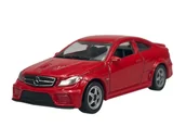 Samochody i pojazdy dla dzieci - WELLY MERCEDES-BENZ C 63 AMG CZERWONY 1:60 52335 - miniaturka - grafika 1