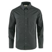 Koszule męskie - Męska koszula z długim rękawem Fjallraven Abisko Trail Shirt LS dark grey - L - miniaturka - grafika 1