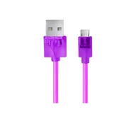 Kable komputerowe i do monitorów - Kabel Usb Micro A-b 1.5M Fioletowy Transpar EB185V - miniaturka - grafika 1