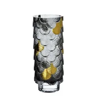 Wazony i flakony - WAZON SERENITE SZKLANY ZE ZŁOTYMI ELEMENTAMI 25 CM - miniaturka - grafika 1