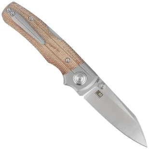 Nóż składany Bestech Tonic Titanium / Natural Canvas Micarta, Satin M390 by Colin Maisonpierre (BT2204B) - Noże - miniaturka - grafika 3