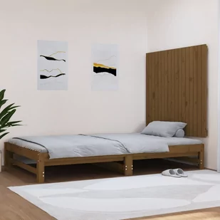 Wezgłowie łóżka, miodowy brąz, 108x3x90 cm, lite drewno sosnowe Lumarko - Inne meble do sypialni - miniaturka - grafika 1