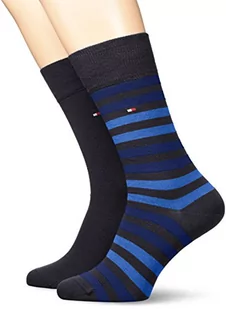 Tommy Hilfiger Skarpety męskie (opakowanie 2), Niebieski (Dark Navy 322), 43-46 EU - Skarpetki męskie - miniaturka - grafika 1