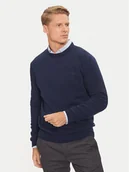 Swetry męskie - La Martina Sweter ZMS024 YW106 Granatowy Regular Fit - miniaturka - grafika 1