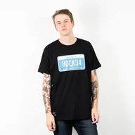 Koszulki męskie - Koszulka męska Roster Hockey  HOCK34 black/blue XXL - miniaturka - grafika 1