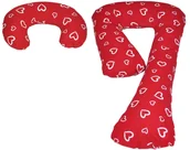 Poduszki do karmienia - Zestaw Poduszek Uniwersalnych, Wygodne, Ciążowe Zestaw Poduszek Uniwersalnych, Wygodne, Ciążowe (Wzór: Biale Serca) - miniaturka - grafika 1