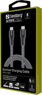 Kable USB - Kabel USB Sandberg USB-C - USB-C 1 m Biało-czarny (441-38) - miniaturka - grafika 1
