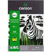 Szkolne artykuły papiernicze - Canson Blok techniczny A4 czarny 160g zebra 400075233 - miniaturka - grafika 1