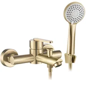 Baterie wannowe i prysznicowe - Rea Bateria wannowa REA Ontario Złota Szczotkowana - miniaturka - grafika 1