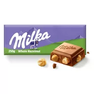 Czekolada - Milka Czekolada mleczna z całymi orzechami laskowymi 250 g - miniaturka - grafika 1