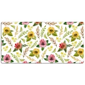 Podkładki na biurko - Ochronna mata na biurko Akwarela Kwiaty 120x60 cm, Dywanomat - miniaturka - grafika 1