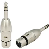 Kable - Redukcja adapter przejściówka XLR damski Jack 6,3mm RA3XFJM Roxtone - miniaturka - grafika 1