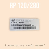 Akcesoria do myjek - Pneumatyczny zawór on-off RP120/280 3/4"BSP F - miniaturka - grafika 1