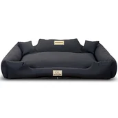 Legowiska dla psów - Legowisko Posłanie Dla Psa Antypoślizgowe Rozbieralne Kingdog 100X75 Cm Czarny - miniaturka - grafika 1