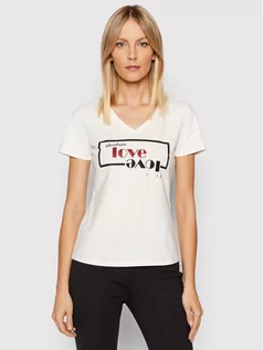Koszulki sportowe damskie - Liu Jo Sport T-Shirt TA2029 J5003 Biały Regular Fit - grafika 1