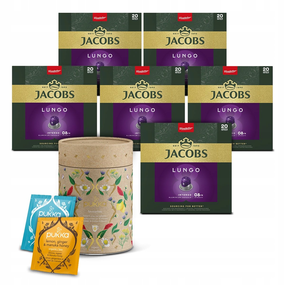 Kapsułki Jacobs Lungo 8 do Nespresso(r)*, 120 kapsułek, 6x 20 szt