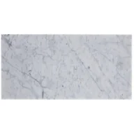 Płytki ceramiczne - Płyta marmurowa Lotus Biały 30.5x61x1 Marmara - miniaturka - grafika 1