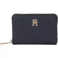Portfele - Tommy Hilfiger Damskie portfele TH Essential SC MED ZA Corp, Space Blue, jeden rozmiar, niebieski (Kosmiczny Błękit) - miniaturka - grafika 1