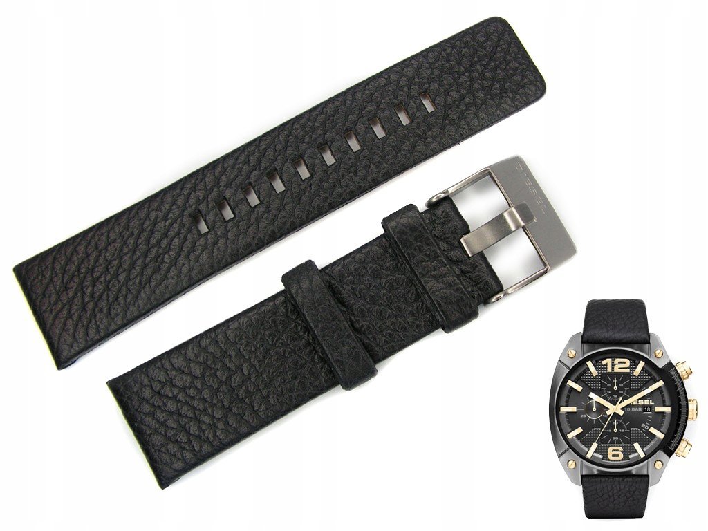 Pasek DIESEL DZ4375 czarny skórzany 24 mm