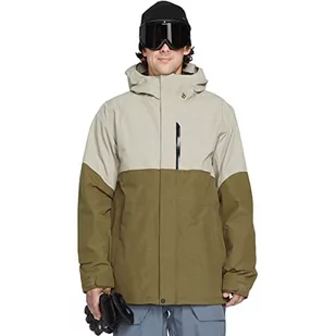 Volcom Męska kurtka L Gore-tex, ciemny khaki, L, ciemny khaki, L - Kurtki narciarskie - miniaturka - grafika 1