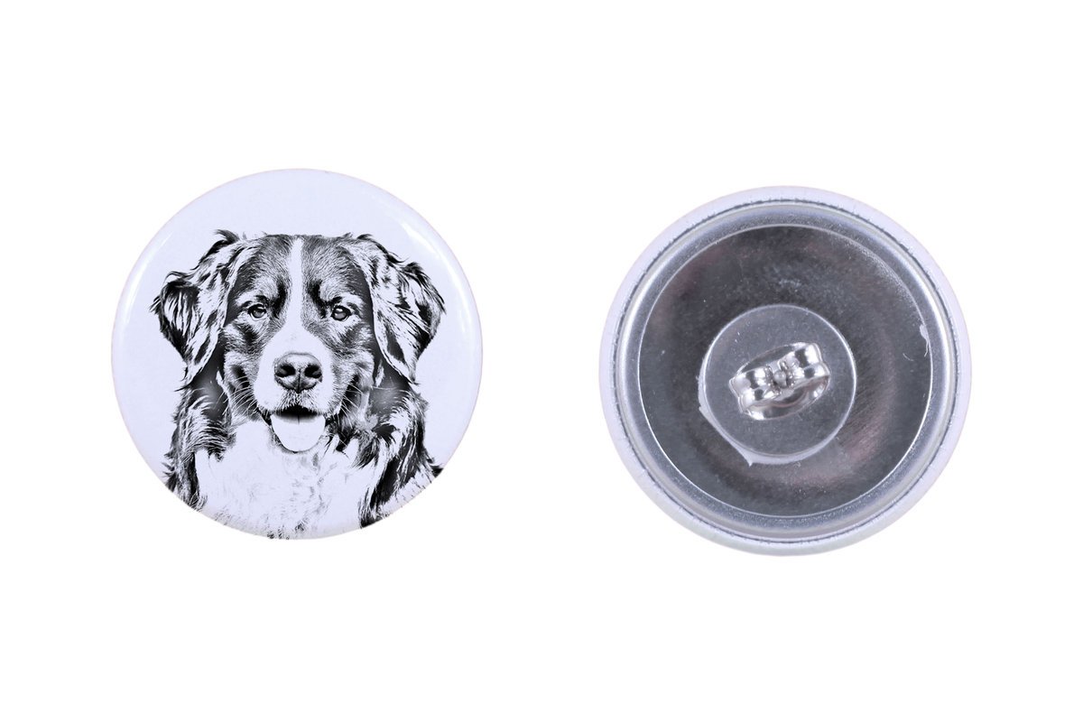 Berneński pies pasterski, Bernese Mountain Dog - wyjątkowe kolczyki z psem, twój pupil na breloku, marka własna Art-Dog