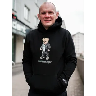 Środowisko Miejskie Bluza Z Kapturem Street Bear Black - Bluzy sportowe męskie - miniaturka - grafika 1
