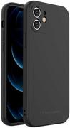 Etui i futerały do telefonów - Wozinsky Color Case silikonowe elastyczne wytrzymałe etui iPhone SE 2020 / iPhone 8 / iPhone 7 czarny - miniaturka - grafika 1