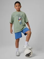 Spodnie i spodenki dla chłopców - 4F Spodenki dresowe chłopięce - niebieskie 164 (13-14 lat) - miniaturka - grafika 1