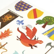 Pasmanteria - Naklejki Papierowe 6 ark. Rycerze - miniaturka - grafika 1