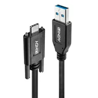 Kable komputerowe i do monitorów - Lindy 41879 kabel USB USB 3.2 Gen 2 (3.1 Gen 2) 1 m USB A USB C Czarny - miniaturka - grafika 1