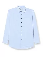 Koszule męskie - Seidensticker Męska koszula z długim rękawem, regularny krój, jasnoniebieska, L, jasnoniebieski, L - miniaturka - grafika 1