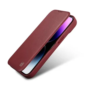 iCarer CE Premium Leather Folio Case skórzane etui iPhone 14 z klapką magnetyczne MagSafe czerwony (WMI14220713-RD) - Etui i futerały do telefonów - miniaturka - grafika 8