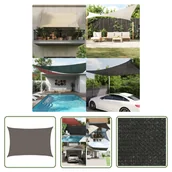 Parasole ogrodowe - The Living Store Żagiel przeciwsłoneczny - 160 g/m² - antracytowy - 3 -5x4 -5m - HDPE - Żagiel Ogrodowy - miniaturka - grafika 1